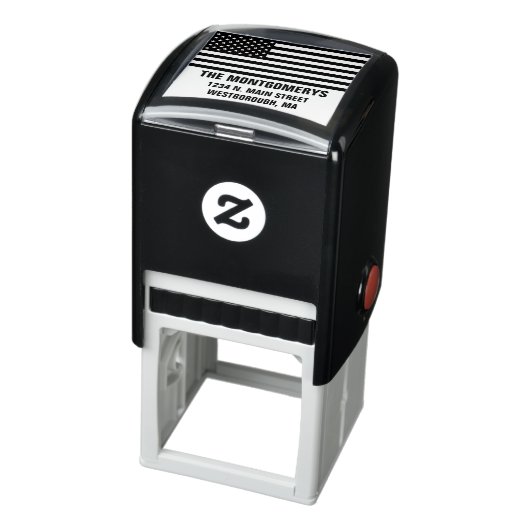 Retrunアドレス愛国的なアメリカ国旗の家族名 セルフインキングスタンプ (商品)