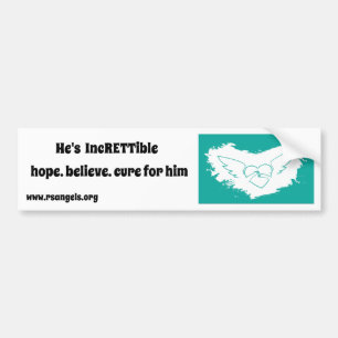 Rett Syndrome Angels Bumperステッカー(彼) バンパーステッカー
