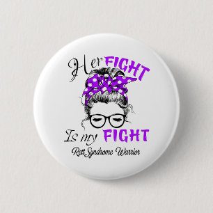 Rett Syndrome Awareness Month Ribbon Gifts 缶バッジ