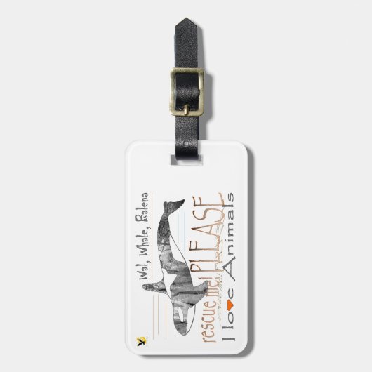 Rette mich der Wal ラゲッジタグ (正面縦)