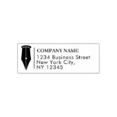 Return Address Business Notary Agent Pen Logo セルフインキングスタンプ (デザイン)