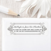 Return Address Elegant Wedding Anniversary Rococo ラベル (インサイチュ)