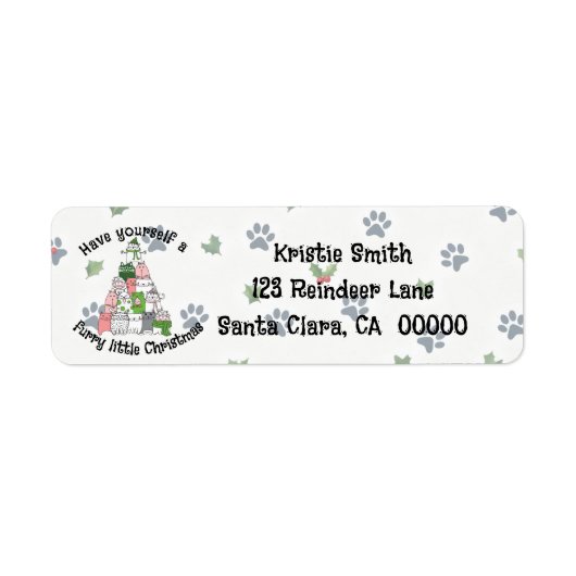Return Address Label ラベル (正面)