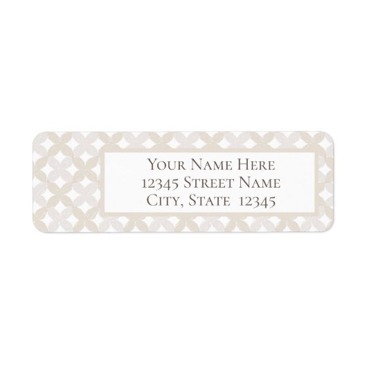 Return Address Label ラベル (正面)