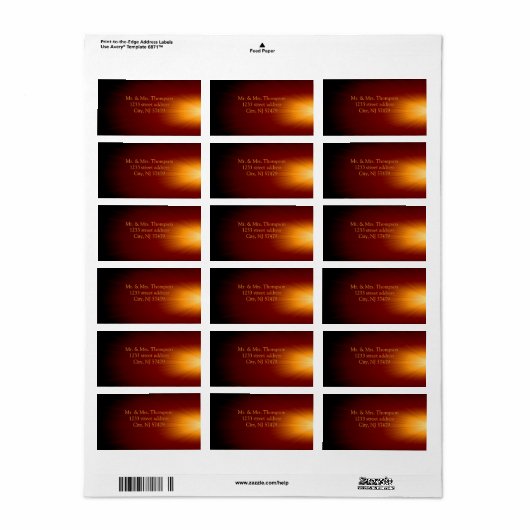 Return Address Label ラベル (フルシート)