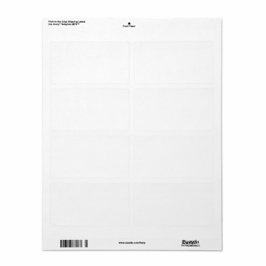 Return Address Label ラベル (フルシート)