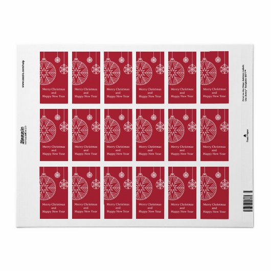 Return Address Label ラベル (フルシート)