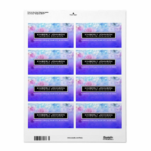 Return Address Label ラベル (フルシート)