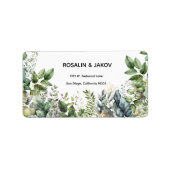 Return Address Label ラベル (正面)