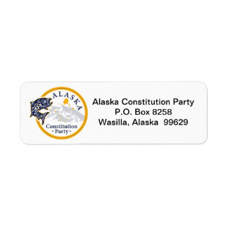 Return Address Label, Alaska Constitution Party ラベル