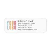 Return Address Label Business Logo  ラベル (正面)