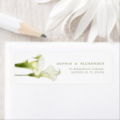 Return Address Label Calla Lilies Wedding. ラベル (インサイチュ)
