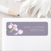 Return Address Label Delicate Irises Wedding. ラベル (インサイチュ)