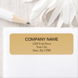 Return Address Label | Gold ラベル