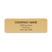 Return Address Label | Gold ラベル (正面)