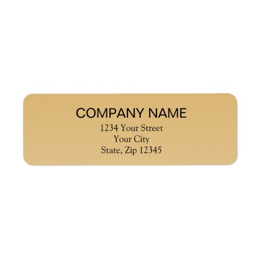 Return Address Label | Gold ラベル (正面)