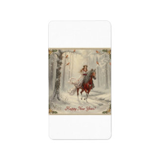 Return Address Label "Happy New Year!" ラベル