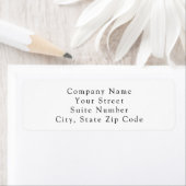 Return Address Label Minimal Simple Elegant White ラベル (インサイチュ)