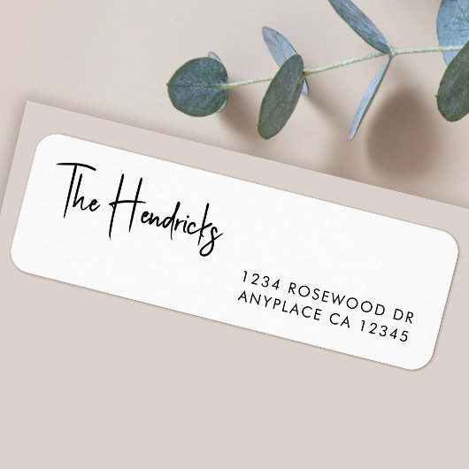 Return Address Label | Modern Minimal Mail Labels ラベル