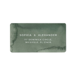 Return Address Label Watercolor Wedding. ラベル