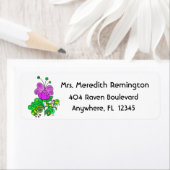 Return Address Label Whimsical Flower ラベル (インサイチュ)
