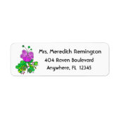 Return Address Label Whimsical Flower ラベル (正面)