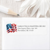 Return Address Labels American Flag ラベル (インサイチュ)