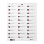 Return Address Labels American Flag ラベル (フルシート)
