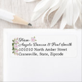 Return Address Labels Soft Pink Roses ラベル (インサイチュ)