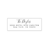 Return Address Modern Minimalist Script セルフインキングスタンプ (デザイン)