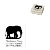 Return Address | Personalized Elephant Silhouette ラバースタンプ (押印)