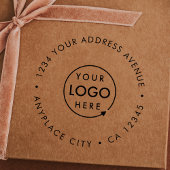 Return Address Rubber Stamp | Business Logo 2.5" ラバースタンプ