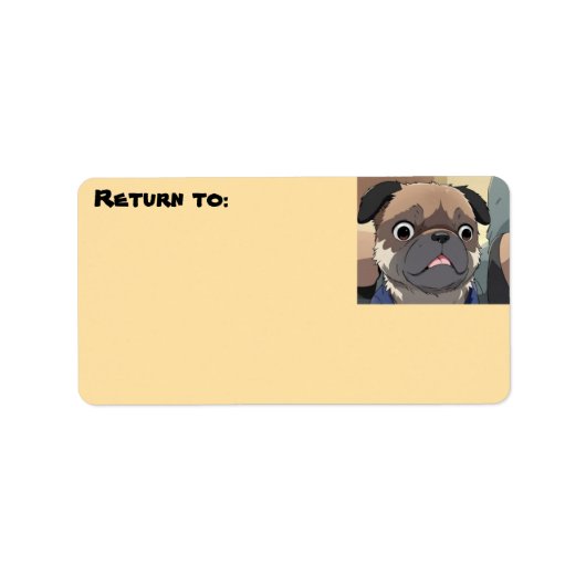 return label pug ラベル (正面)