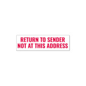 Return To Sender ''Not At This Address'' 自動インクスタンプ セルフインキングスタンプ (デザイン)