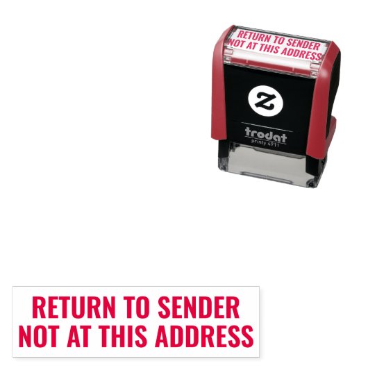 Return To Sender ''Not At This Address'' 自動インクスタンプ セルフインキングスタンプ (インサイチュ)
