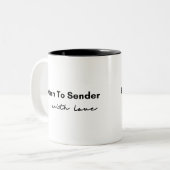 Return to Sender with Love引用文 ツートーンマグカップ (正面左)