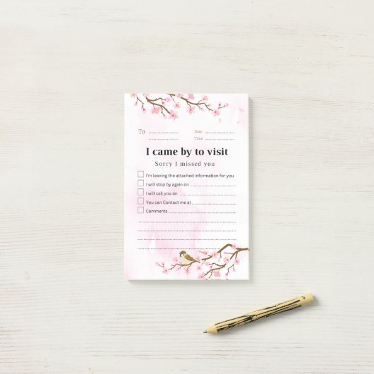 Return Visit Post-It Note 001 ポストイット (デスク上)