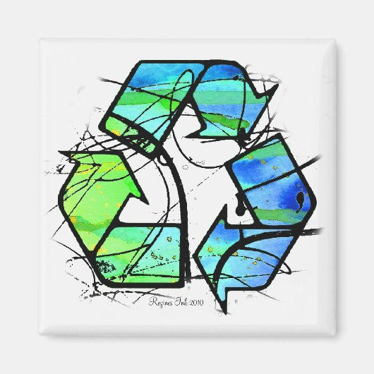 Reuse, Reduce, Recycle Earth Day Gifts マグネット (正面)