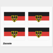 Reutlingen city flag germany symbol emblem coat ar 長方形シール (シート)