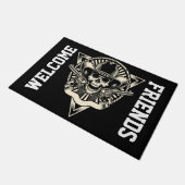 Revスカルと銃 ドアマット (アングル)