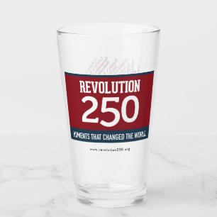 Rev250 ロゴとワードクラウド - カラー タンブラーグラス