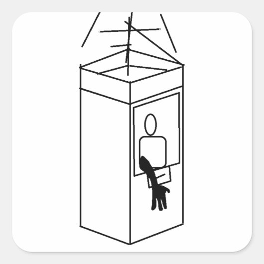 REV NGSシークレット回路図ステッカー スクエアシール (正面)