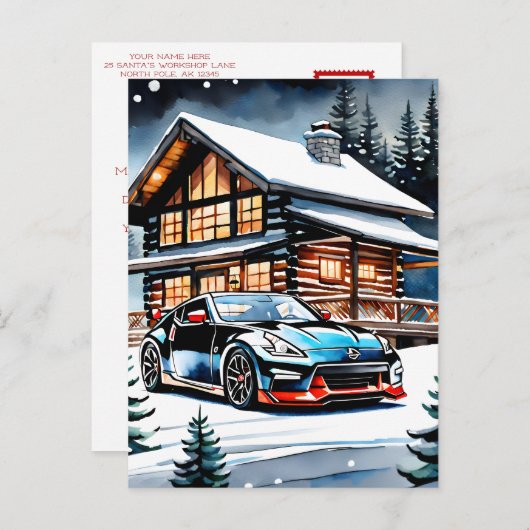 Rev Up Holidays JDM Editionクリスマス シーズンポストカード (正面/裏面)