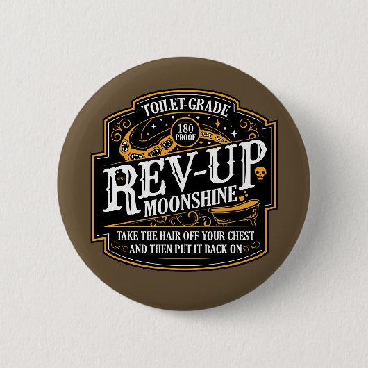 Rev-Up Moonshine | ダンジョンクローラー・カール 缶バッジ (正面)