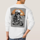 Rev Up Yourスタイル:インスパイア Motorcycle- T-Shirt Des Tシャツ (裏面)