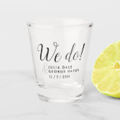 RevallynaスクリプトシンプルWE DO結婚式の引き出物 ショットグラス (正面)
