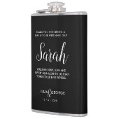 Revallynaスクリプトミニマルブライダルパーティギフト フラスク (左)