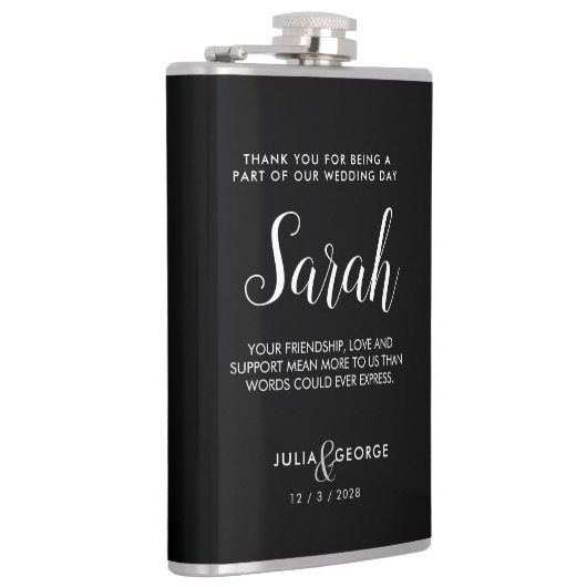 Revallynaスクリプトミニマルブライダルパーティギフト フラスク (右)