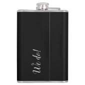 Revallynaスクリプトミニマルブライダルパーティギフト フラスク (裏面)