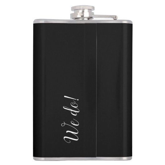 Revallynaスクリプトミニマルブライダルパーティギフト フラスク (裏面)